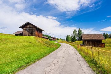 Landschap in de bergweiden tussen Mittenwald en Krün