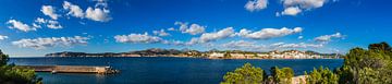 Panorama-uitzicht op de kustlijn in Santa Ponsa op het eiland Mallorca, Middellandse Zee Spanje van Alex Winter