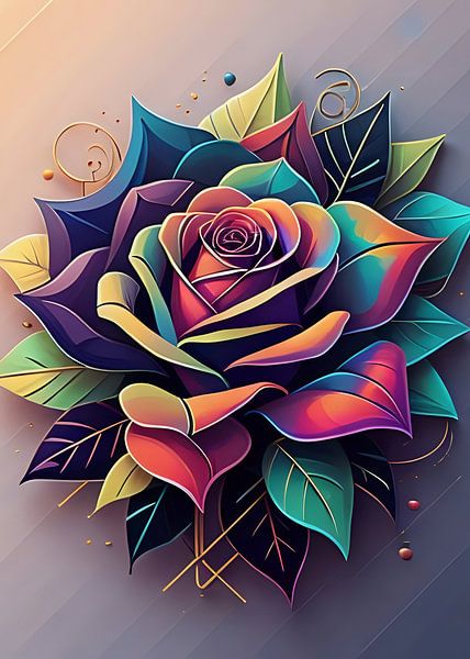 Rose fluo par Rizal Azhari