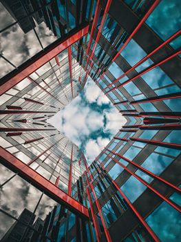 Architecture abstraite à Almere aux lignes symétriques