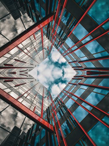 Abstrakte Architektur in Almere mit symmetrischen Linien von Bas Potman
