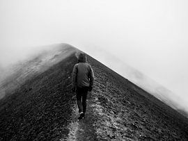 Crater rim Ol Donyo Lengai by Stijn Cleynhens