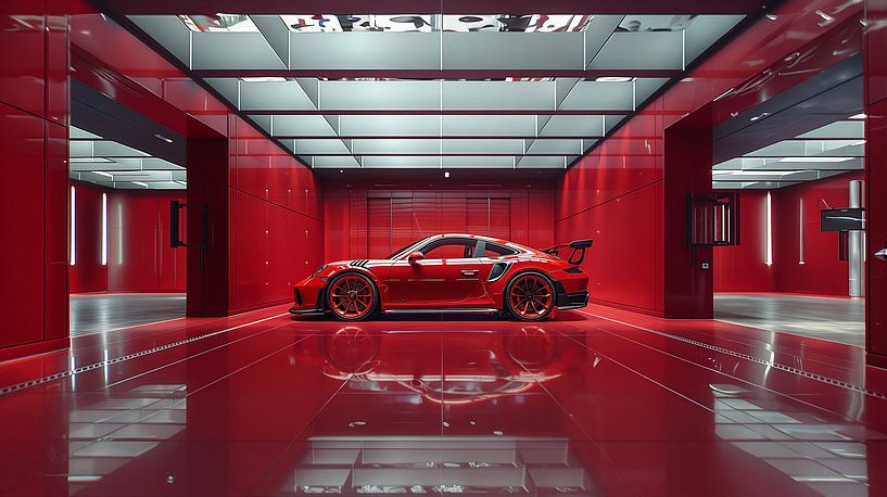 Red Porsche by BILDSYMPHONIE