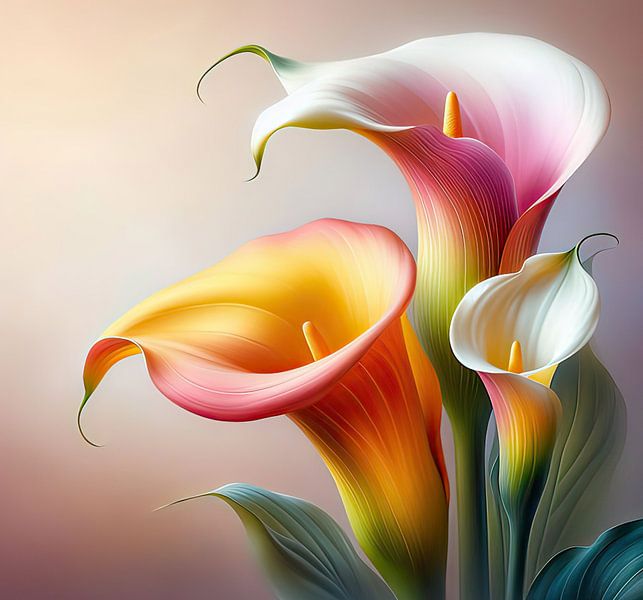 Colourful lilies by Kay Weber