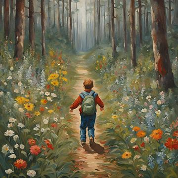 Verloren Jongentje Schilderij van ComfortQ