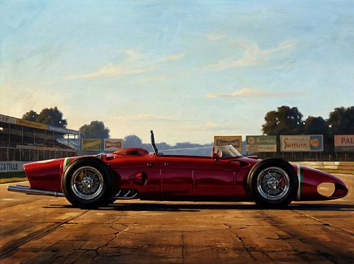 Ferrari 156 Sharknose schilderij Vintage Art