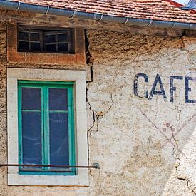 Old French café façade by Blond Beeld