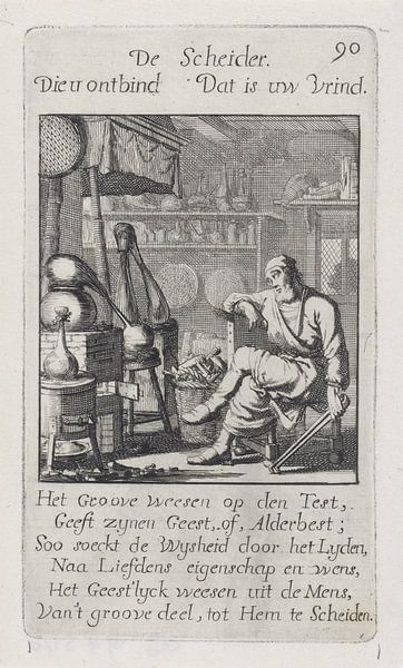 Jan Luyken, Alchemist, 1694 von Atelier Liesjes
