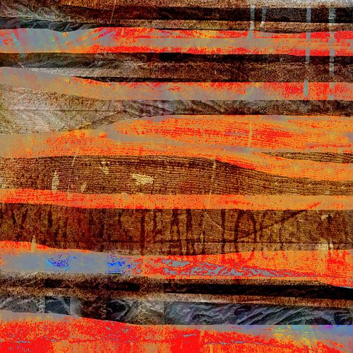 Patchwork bruin oranje