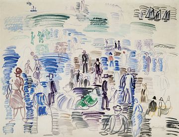 Raoul Dufy - Personnes sur la plage (1924) sur Peter Balan