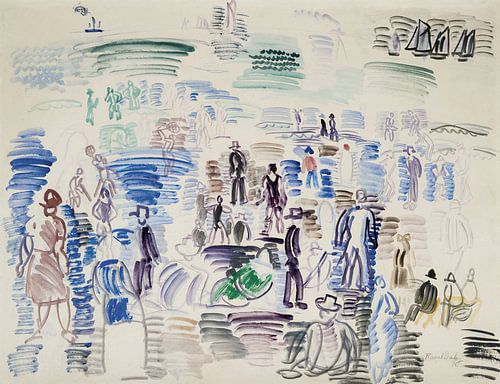 Raoul Dufy - People on the beach (1924)