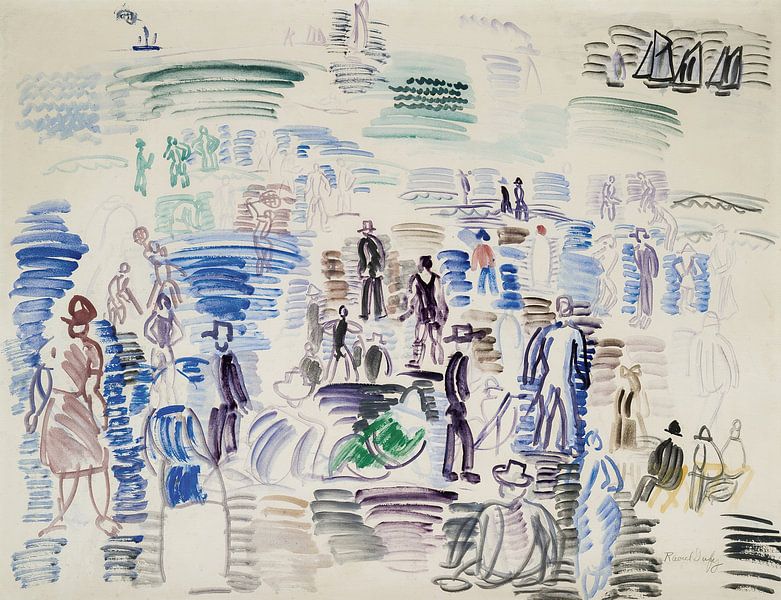 Raoul Dufy - People on the beach (1924) by Peter Balan