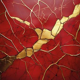 Abstrakte Kunst im japanischen Kintsugi-Stil