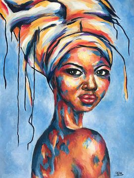 Afrikaanse vrouw van Dominique Clercx-Breed