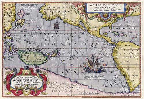 Maris Pacifici by Ortelius (1589)