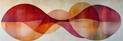 Circle art | Cercles doux dans des couleurs chaudes