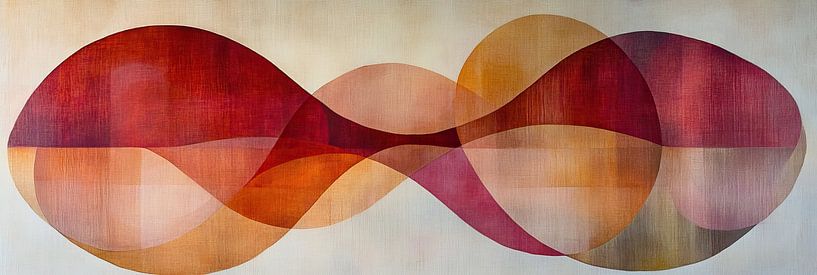 Kreiskunst | Weiche Kreise in warmen Farben von Moderne Kollektion