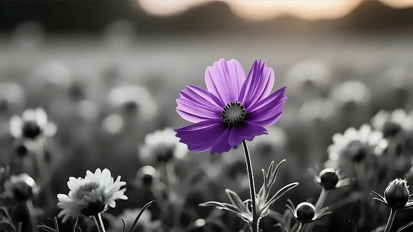 Stilte in de zee van bloemen van Jean Pierre