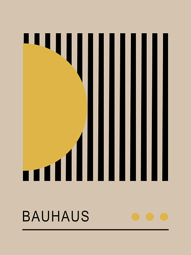 Bauhaus True Joy – Taupe Geometrische Abstracte Kunst