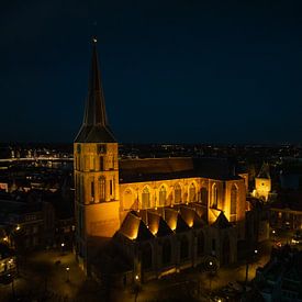 Bovenkerk Kampen in evening light by Evert Jan Kip