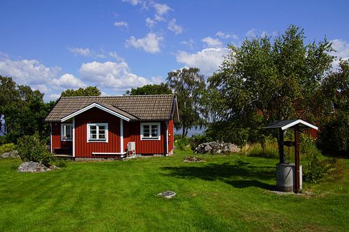 Traditionelles schwedisches Landhaus.