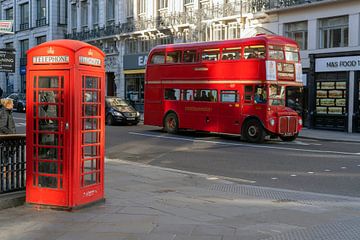 Londen bus en telefooncel van Humphry Jacobs