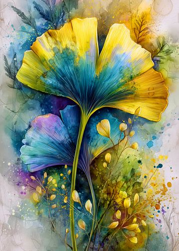 Schilderachtige bloemen Evergreen Ginkgo Biloba 3