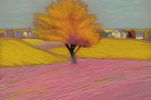Landschaft mit Baum im van Gogh-Stil_Landschaft