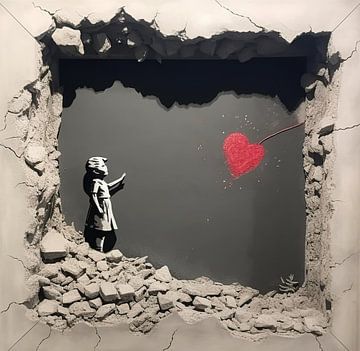 Blik in de Wereld van Banksy | Banksy Stijl | Graffiti van Blikvanger Schilderijen