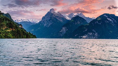 Sunset at Lake Lucerne In Switzerland