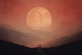 Under the Crimson Moon by Art Lovers