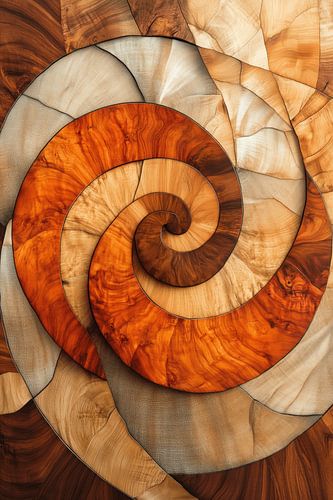 Spiral of Wood Organic Circle Movement