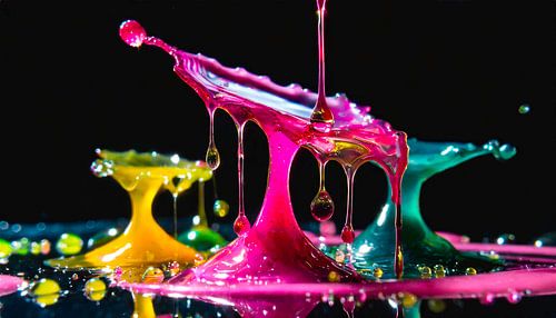 Kleurrijke vloeibare kleuren