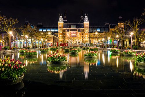 Rijksmuseum in de avond - Amsterdam