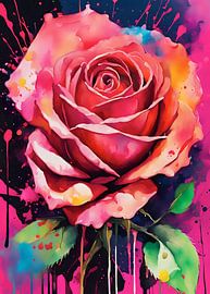 Watercolor Rose by Rizal Azhari