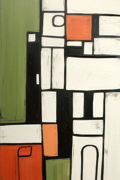Bauhaus in groen en oranje van Natasja Haandrikman