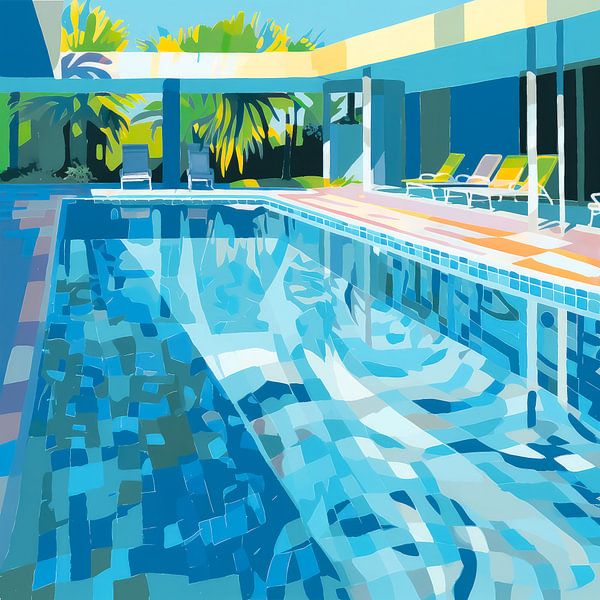 Zomertuin bij zwembad van Vlindertuin-Art