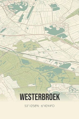 Alte Karte von Westerbroek (Groningen)