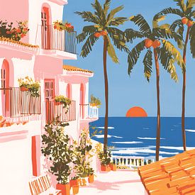 Balcon de la Costa Blanca au bord de la mer sur Gypsy Galleria