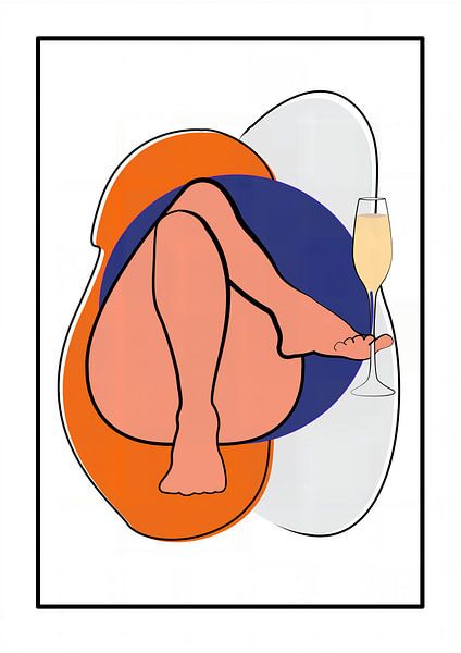 pied avec flûte à champagne par Armin Mumper