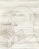 Vieil homme comptant sur ses doigts (1929) de Paul Klee.