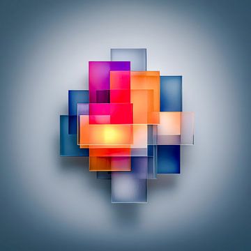Hedendaagse verlichtingsarchitectuur - toekomstgerichte kleurenfusie van Klaus Tesching - Art-AI