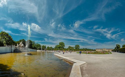 Neptunbrunnen, Schönbrunn Paleis tuin, Wenen, Oostenrijk,
