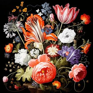 Stillleben Blumen Vase Niederlande Barock Eleganz