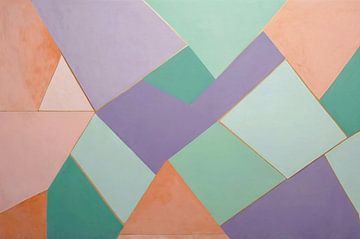 Geometrische kunst in pasteltinten van Art & Soul Creations