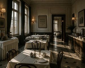 Grand Hotel Breakfast Room – Elegant European Interior Wall Art
