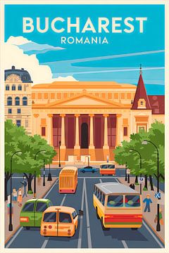 Bucharest, Romania. by Poster Art Shop