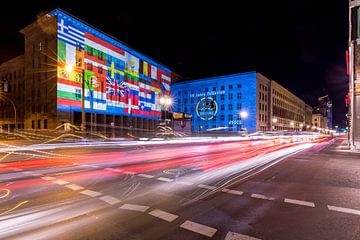 Facade of the Federal Ministry of Finance in a special light by Frank Herrmann