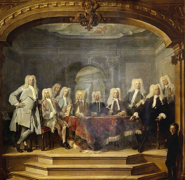 De regenten van het Aalmoezeniersweeshuis te Amsterdam, 1729, Cornelis Troost van Meesterlijcke Meesters