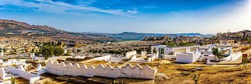 Blick vom Hügel in Fez, Marokko von Rietje Bulthuis